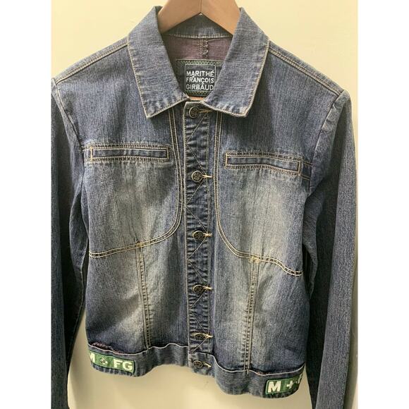 Marithe' Francois Girbaud Vintage Original Band Denim Jean Jacket- Medium- EUC - Picture 1 of 6